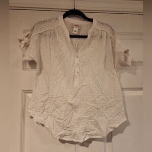 Rudy Rd Favorites sheer white blouse